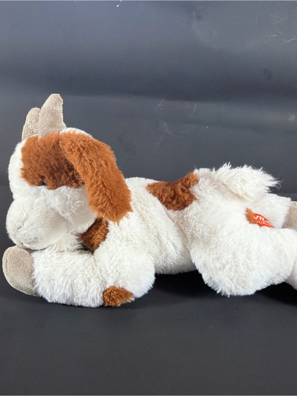 Wild Republic Plush White and Brown Goat